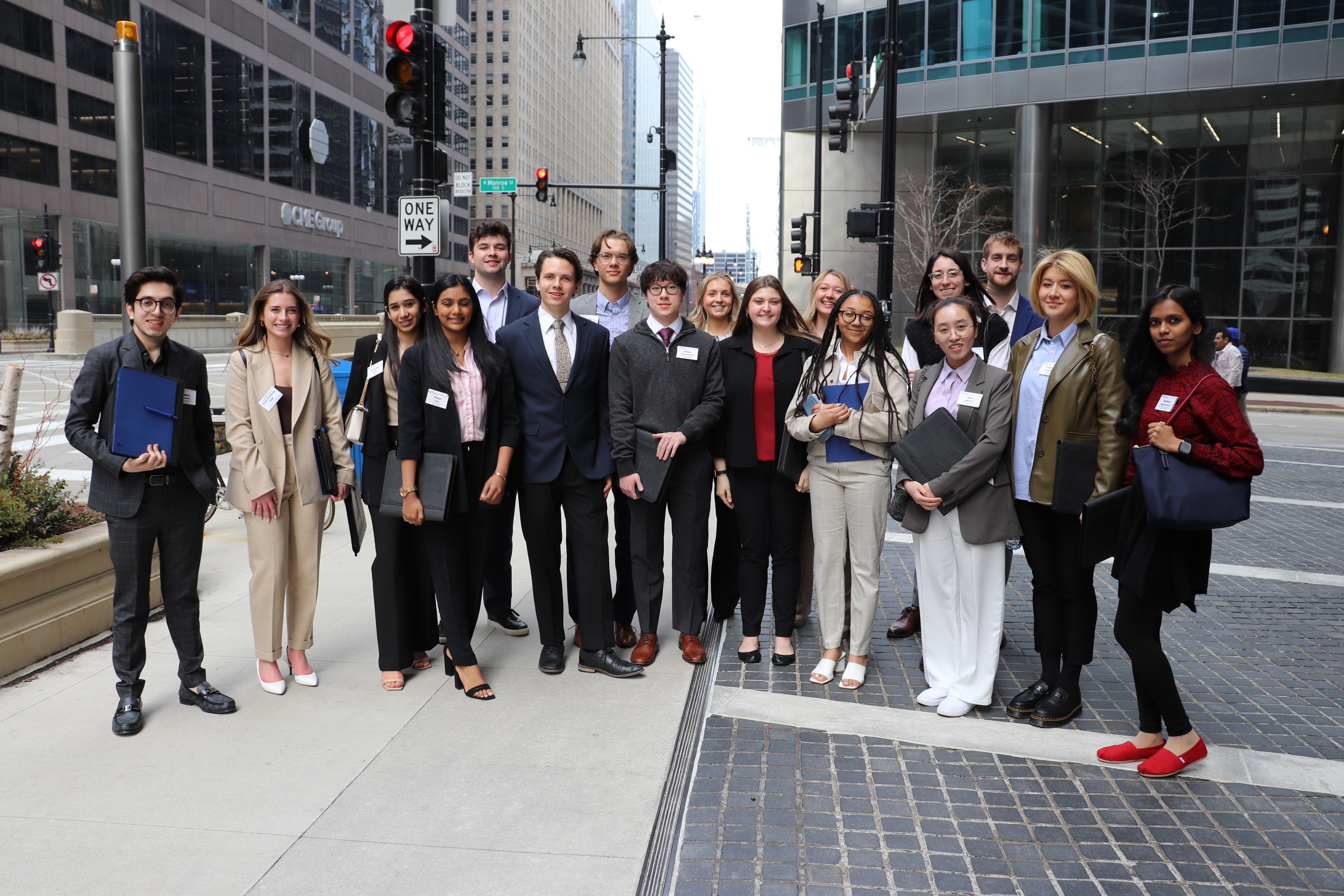 2023 Career Trek participant group in downtown Chicago
