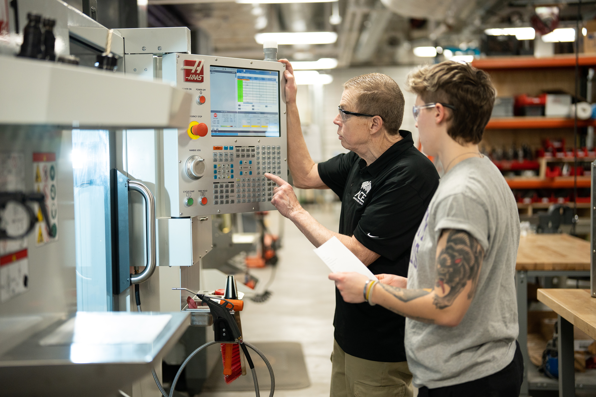 School of Engineering faculty and students work on CNC equipment