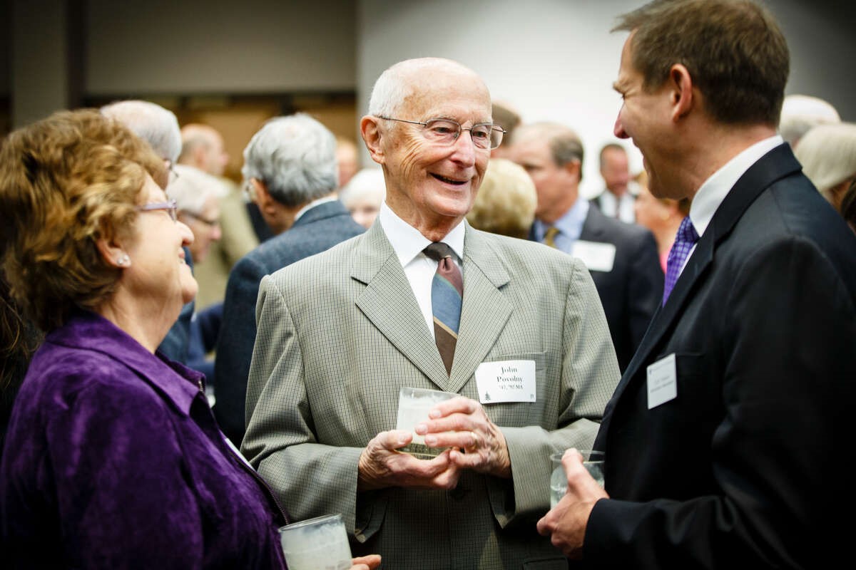John Povolny mingled with guests at a St. Thomas event. 