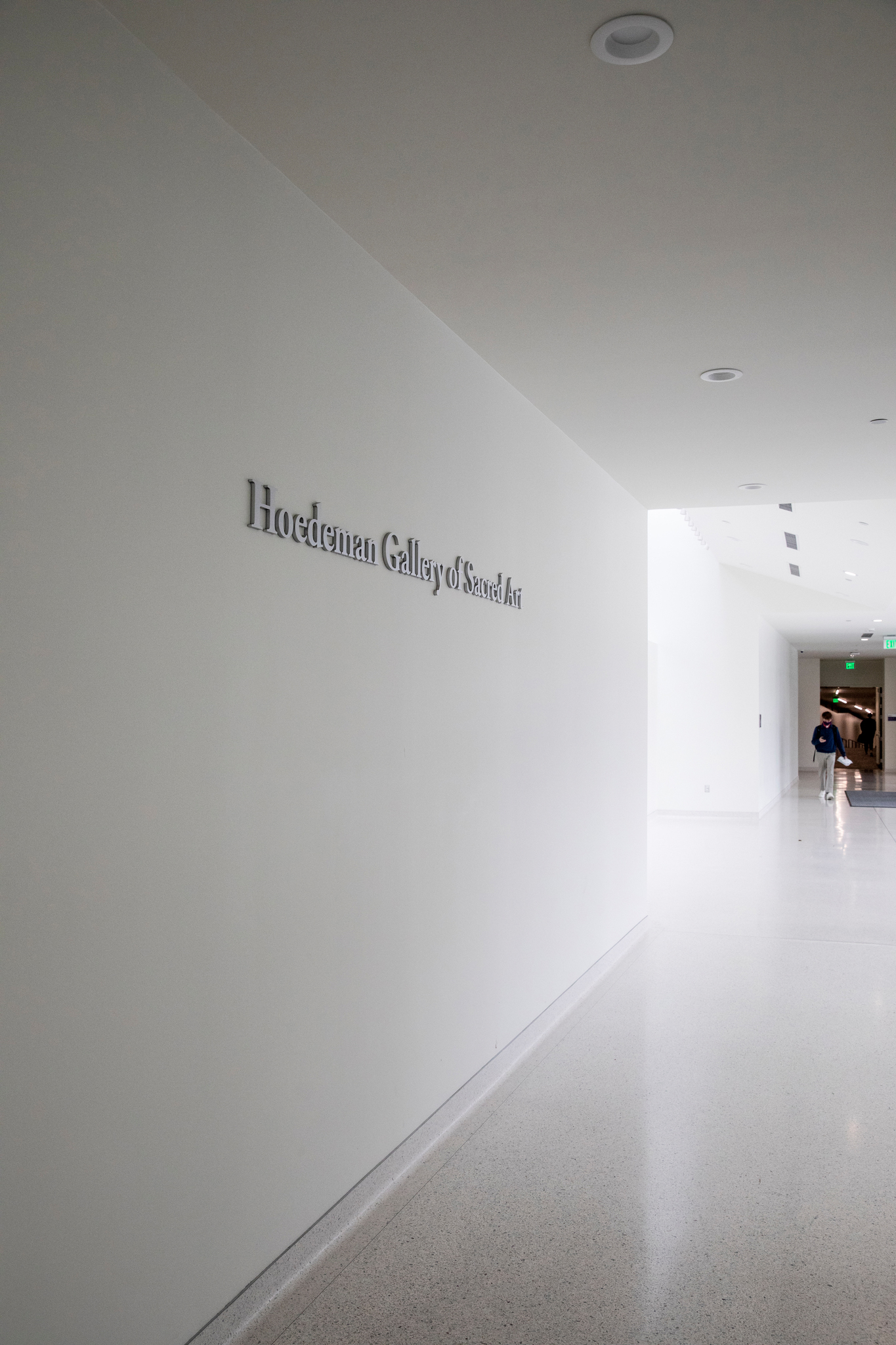 Signage in the Hoedeman Gallery of Sacred Art