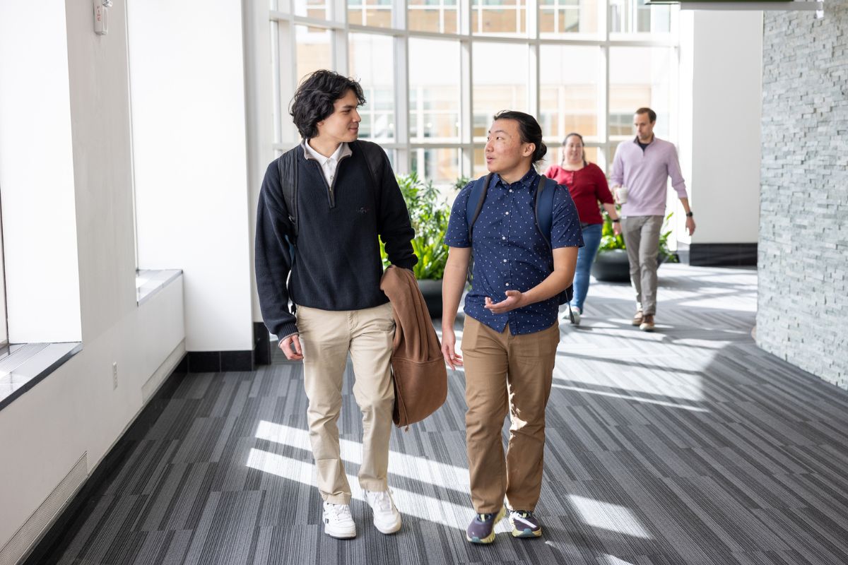 DFC student explores the Minneapolis skyways with a mentor.