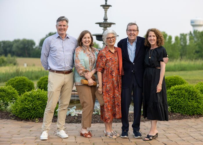 The Dougherty Family poses for a photo outside