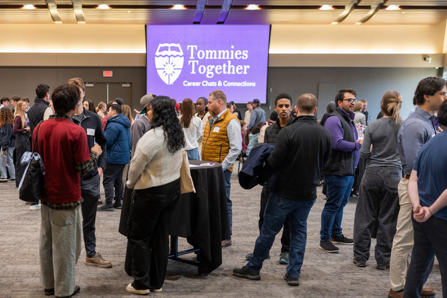 A group of Tommies networking at the Tommies Together event in 2026