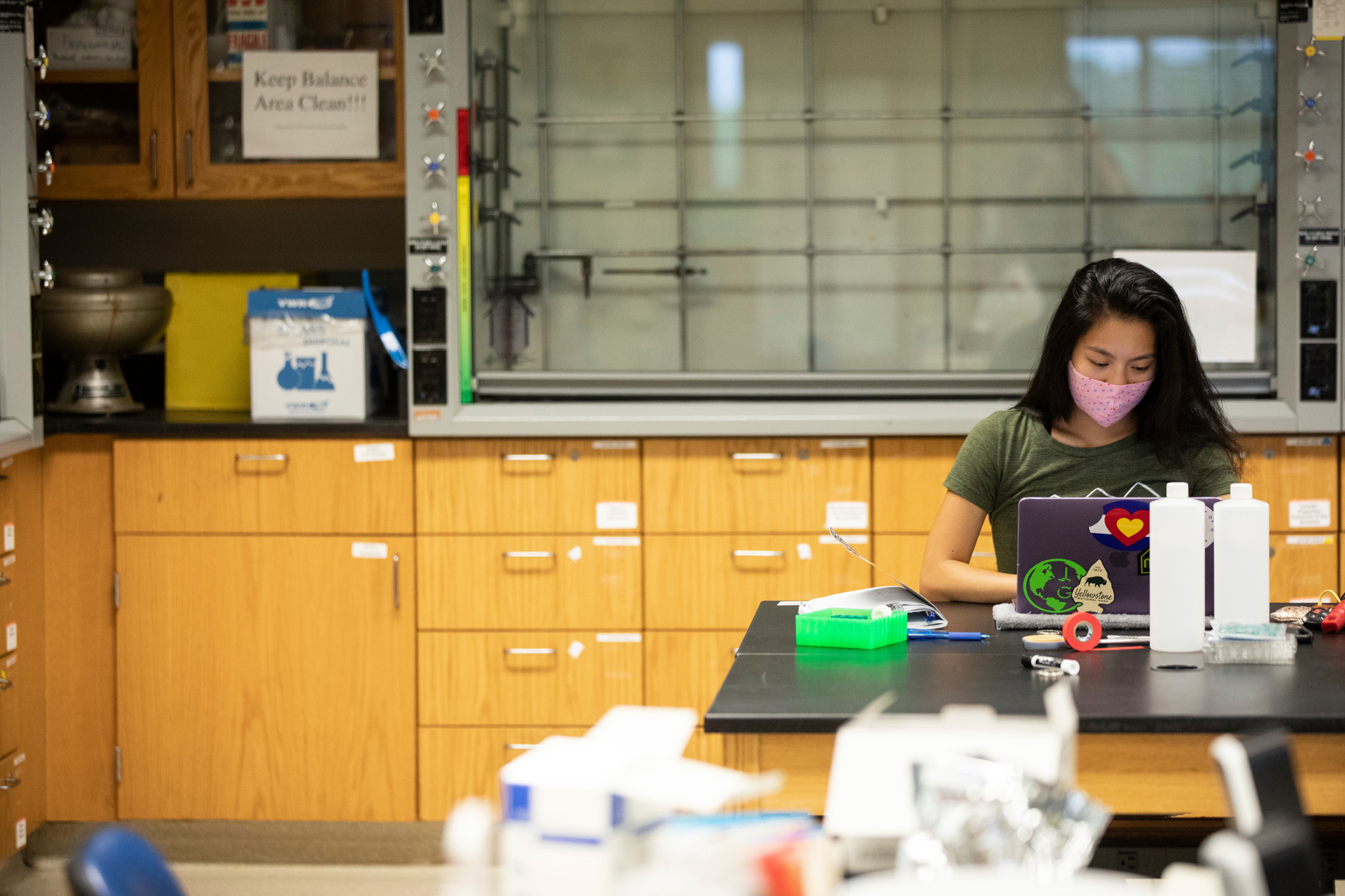 Student doing research in a lab