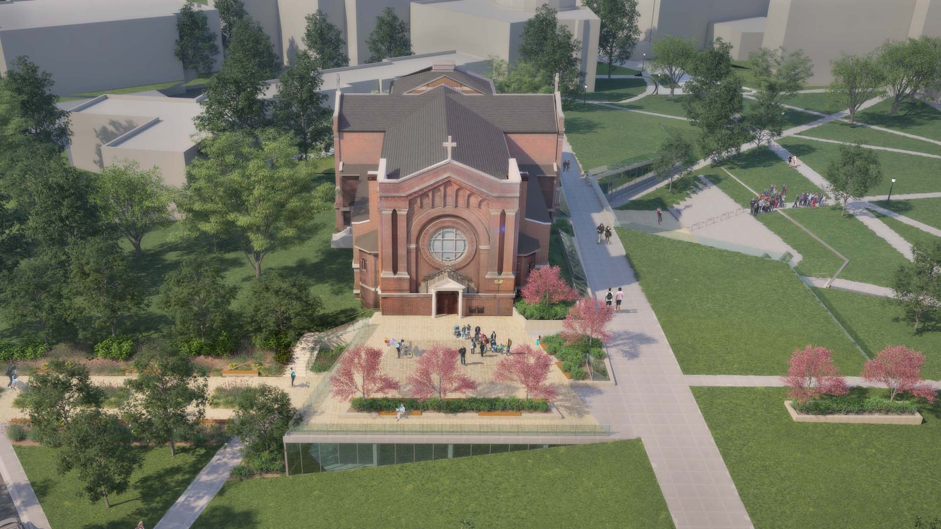 A rendering of the chapel renovation.