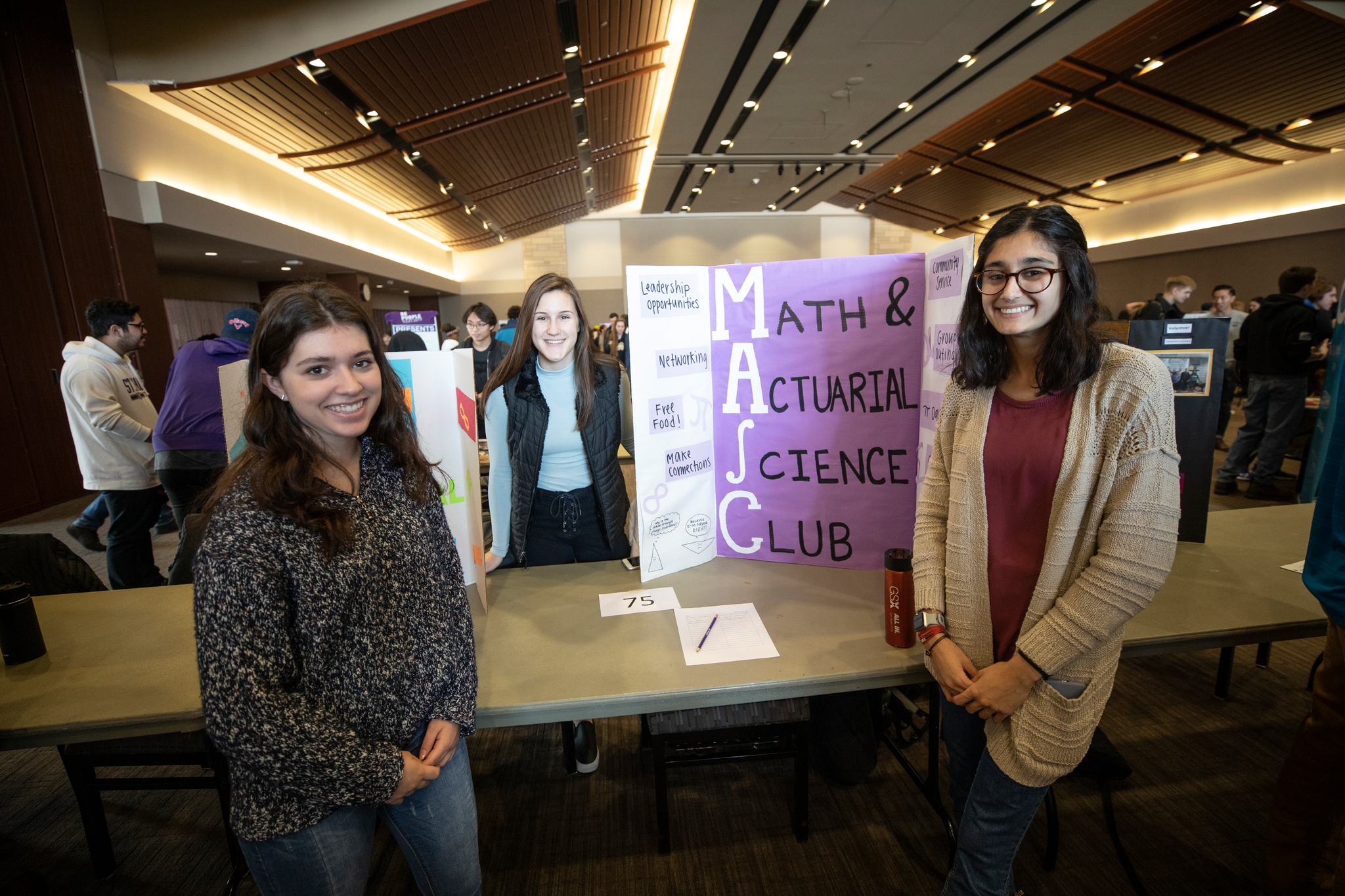 The Math and Actuarial Science Club at the Spring Activities Fair